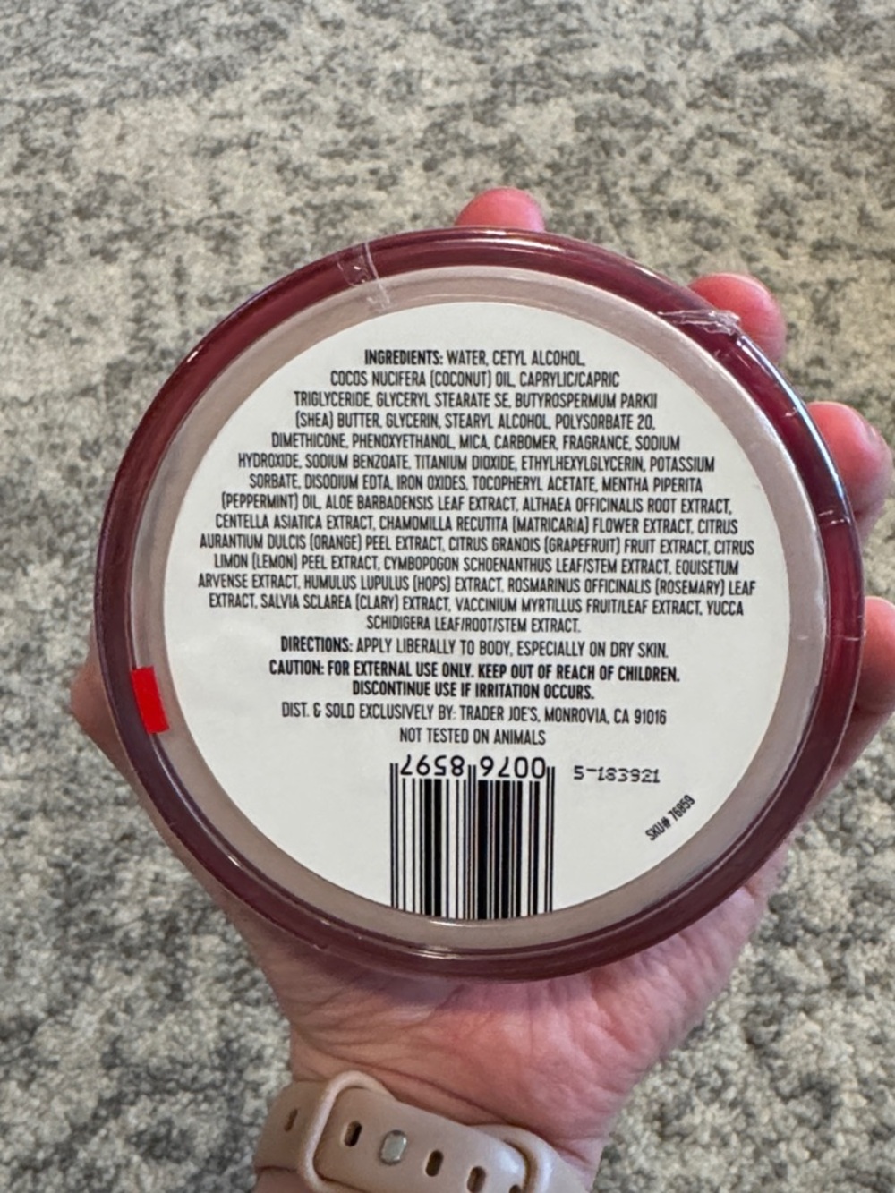 Trader Joe’s Shimmering Candy Cane Body Butter - Picture 2 of 3